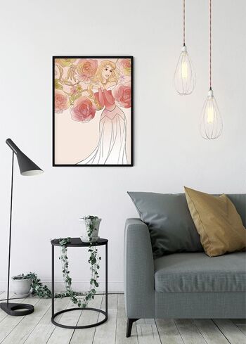 Papier peint - Roses de la Belle au bois dormant - Format : 30 x 40 cm 5