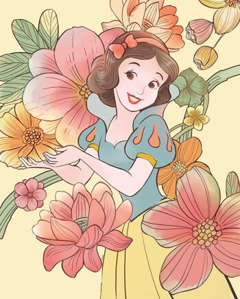 Papier Peint - Fleurs Blanche Neige - Dimensions : 40 x 50 cm 1