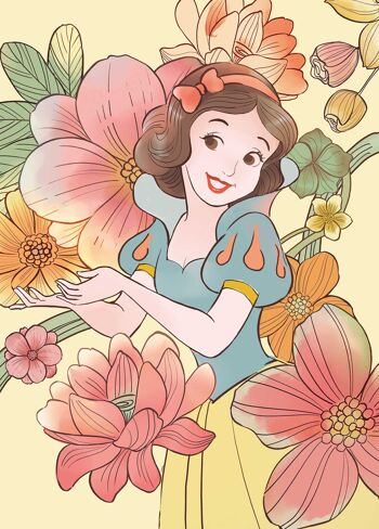 Papier Peint - Fleurs Blanche Neige - Dimensions : 50 x 70 cm 1