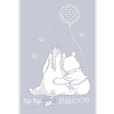 Papier Peint - Ballon Winnie l'Ourson Bye Bye - Dimensions : 30 x 40 cm