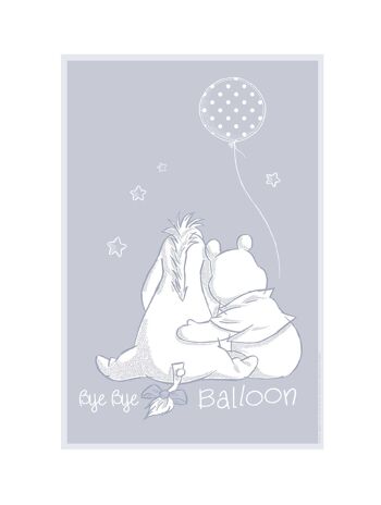 Papier Peint - Ballon Winnie l'Ourson Bye Bye - Dimensions : 30 x 40 cm 1