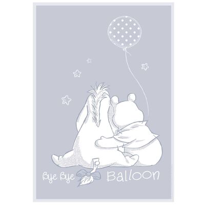 Wandbild - Winnie Pooh Bye Bye Balloon - Größe: 40 x 50 cm