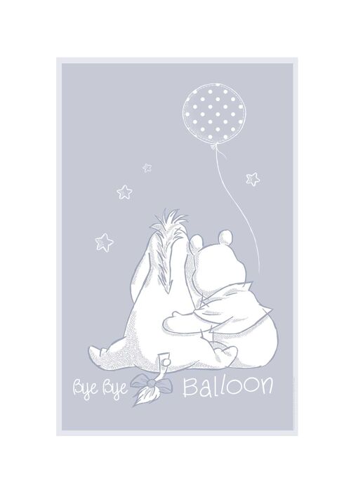 Wandbild - Winnie Pooh Bye Bye Balloon - Größe: 50 x 70 cm