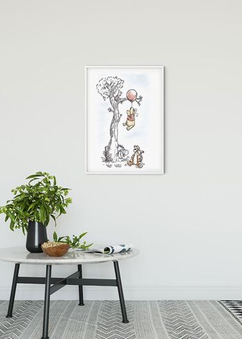 Papier peint - Winnie Pooh Hang on - Dimensions : 40 x 50 cm 2