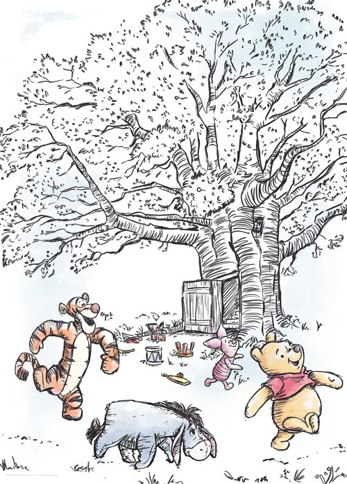 Wandbild - Winnie Pooh Playground - Größe: 50 x 70 cm