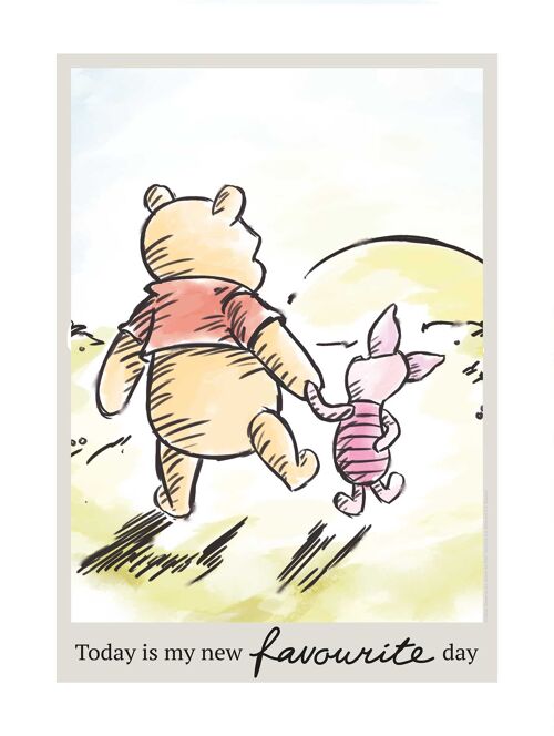 Wandbild - Winnie Pooh Today - Größe: 30 x 40 cm
