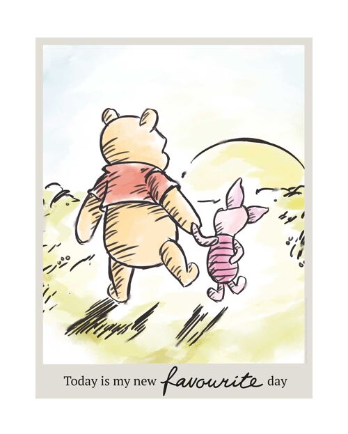 Wandbild - Winnie Pooh Today - Größe: 40 x 50 cm