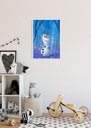 Papier peint - Cristal d'Olaf La Reine des neiges - Dimensions : 40 x 50 cm 3