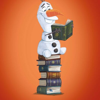 Murale - Lettura di Frozen Olaf - Dimensioni: 30 x 40 cm