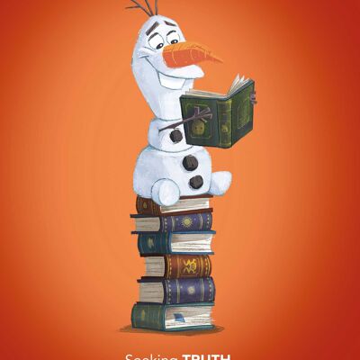 Murale - Lettura Olaf Frozen - Dimensioni: 40 x 50 cm