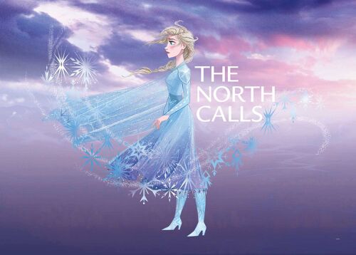 Wandbild - Frozen Elsa The North Calls - Größe: 70 x 50 cm