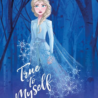 Murale - Frozen 2 Elsa fedele a me stessa - Dimensioni: 40 x 50 cm
