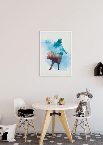 Papier Peint - Frozen Anna Aquarelle - Format : 30 x 40 cm 5