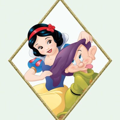 Mural - Snow White & Dopey - Size: 40 x 50 cm