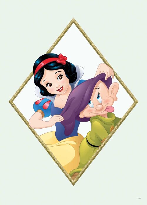 Wandbild - Snow White & Dopey - Größe: 50 x 70 cm