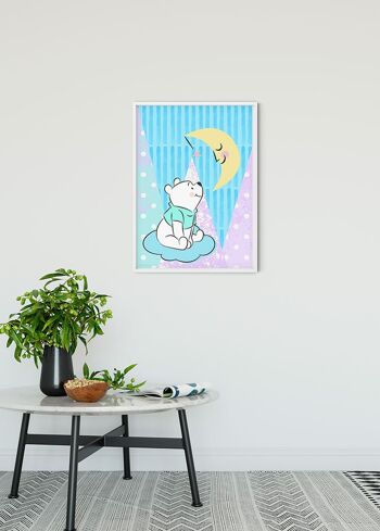 Papier peint - Winnie Pooh Moon - Dimensions : 30 x 40 cm 2