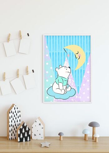Papier peint - Winnie Pooh Moon - Dimensions : 30 x 40 cm 5