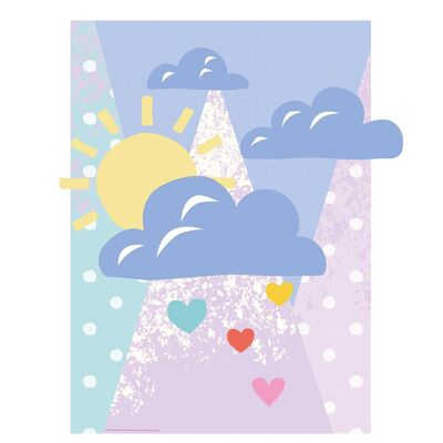 Papier peint - Winnie Pooh Clouds - Dimensions : 30 x 40 cm