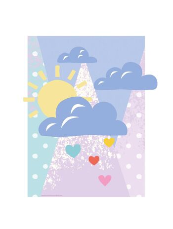 Papier peint - Winnie Pooh Clouds - Dimensions : 30 x 40 cm 1