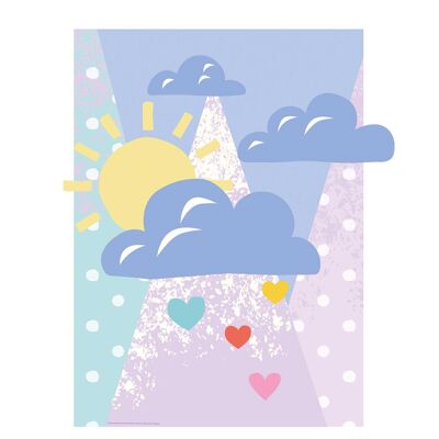 Papier peint - Winnie Pooh Clouds - Dimensions : 40 x 50 cm