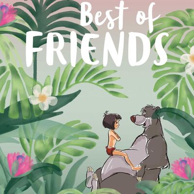 Wandbild - Jungle Book Best of Friends - Größe: 40 x 50 cm