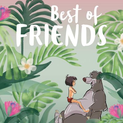 Mural - El Libro de la Selva Best of Friends - Medida: 50 x 70 cm