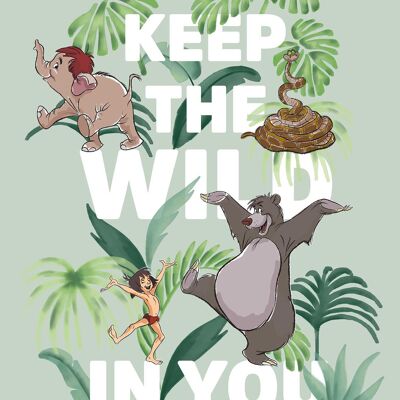 Wandbild - Jungle Book Keep the Wild - Größe: 30 x 40 cm