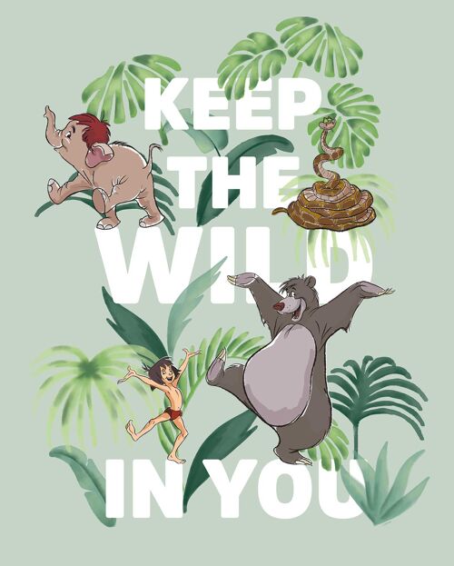 Wandbild - Jungle Book Keep the Wild - Größe: 40 x 50 cm
