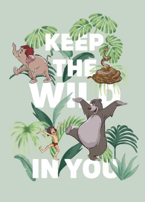 Wandbild - Jungle Book Keep the Wild - Größe: 50 x 70 cm