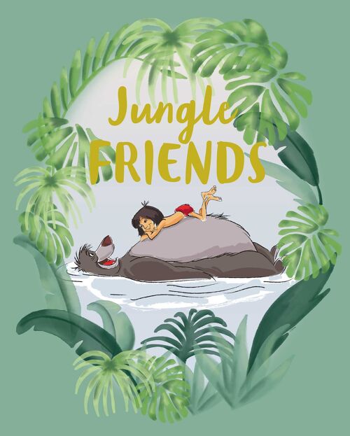 Wandbild - Jungle Book Friends - Größe: 40 x 50 cm
