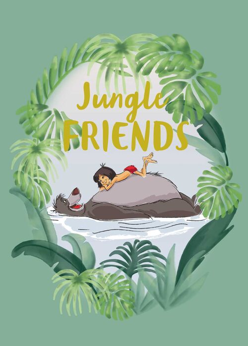 Wandbild - Jungle Book Friends - Größe: 50 x 70 cm