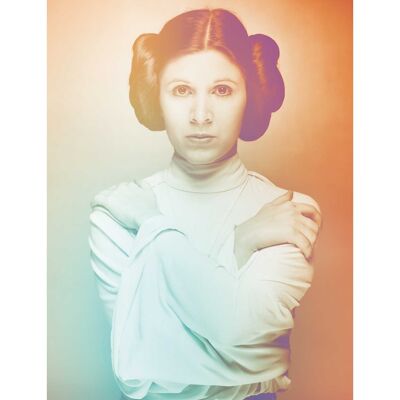Wandbild - Star Wars Classic Icons Color Leia - Größe: 40 x 50 cm