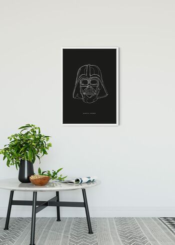 Papier Peint - Star Wars Lines Dark Side Vader - Dimensions : 30 x 40 cm 2