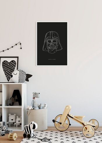 Papier Peint - Star Wars Lines Dark Side Vader - Dimensions : 30 x 40 cm 3