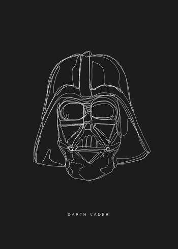 Papier Peint - Star Wars Lines Dark Side Vader - Dimensions : 50 x 70 cm 1