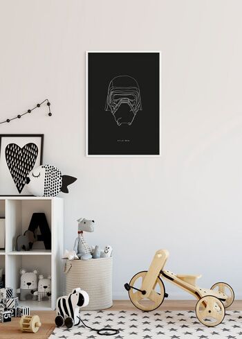 Papier peint - Star Wars Lines Dark Side Kylo - Dimensions : 50 x 70 cm 3