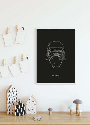Papier peint - Star Wars Lines Dark Side Kylo - Dimensions : 50 x 70 cm 5