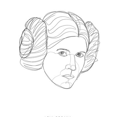 Wandbild - Star Wars Classic Force Faces Leia - Größe: 30 x 40 cm