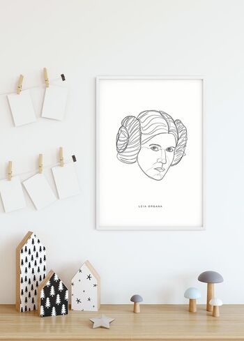 Papier peint - Star Wars Classic Force fait face à Leia - Dimensions : 30 x 40 cm 6