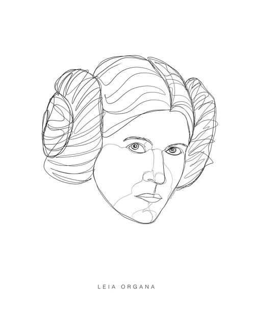 Wandbild - Star Wars Classic Force Faces Leia - Größe: 40 x 50 cm