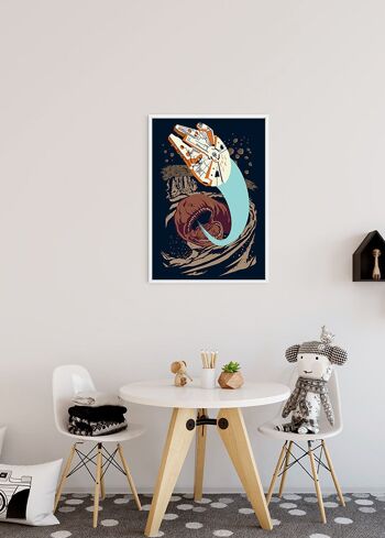 Papier Peint Fresque - Star Wars Classic Vector Asteroid Worm - Taille: 40 x 50 cm 4