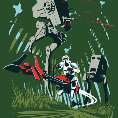 Mural - Star Wars Classic Vector Endor - Size: 30 x 40 cm