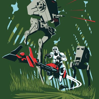 Mural - Star Wars Classic Vector Endor - Medida: 30 x 40 cm