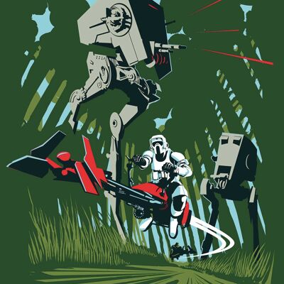 Murale - Star Wars Classic Vector Endor - Dimensioni: 50 x 70 cm