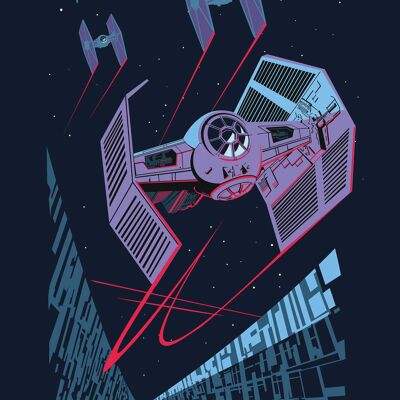 Carta da parati - Star Wars Classic Vector TIE Fighter - Dimensioni: 30 x 40 cm