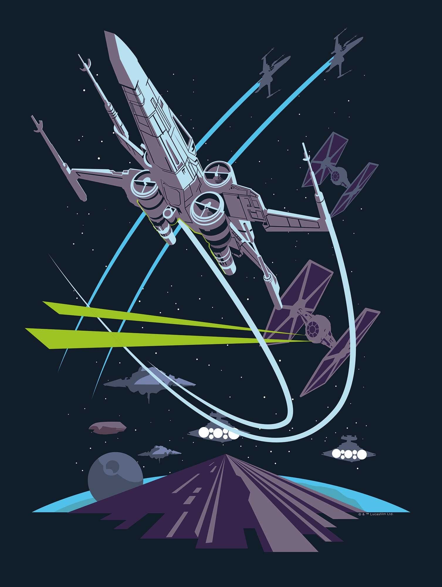 Buy wholesale Wall Mural - Star Wars Classic Vector X-Wing