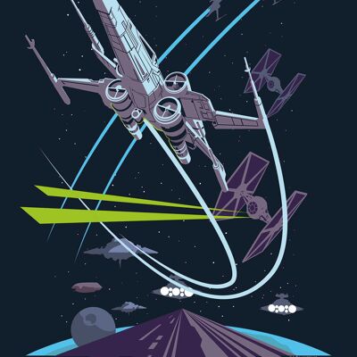 Wandbild - Star Wars Classic Vector X-Wing - Größe: 30 x 40 cm