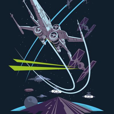 Wall Mural - Star Wars Classic Vector X-Wing - Size: 40 x 50 cm