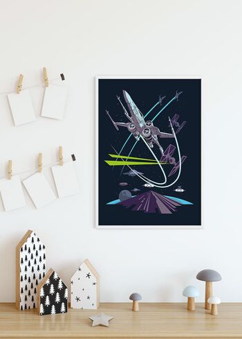 Papier Peint - Star Wars Classic Vector X-Wing - Dimensions : 50 x 70 cm 5