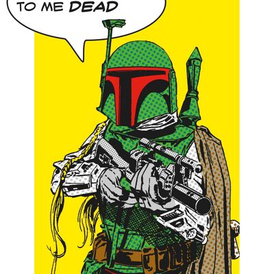 Mural - Star Wars Cómic Clásico Cita Boba_Fett - Tamaño: 50 x 70 cm